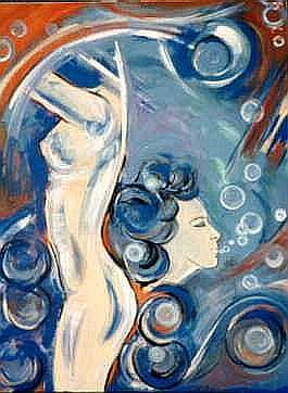 Femme -Eau - Bleu -  (C) Valrie DUFAU - 1993